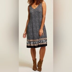 Black and White Polka dot Patterned Dress